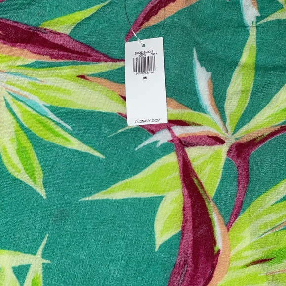 Old Navy 3-piece Swimsuit Rashguard Bikini sarong wrap floral print M NWT - Picture 4 of 6